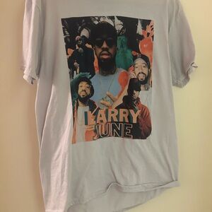 Larry June collage shirt